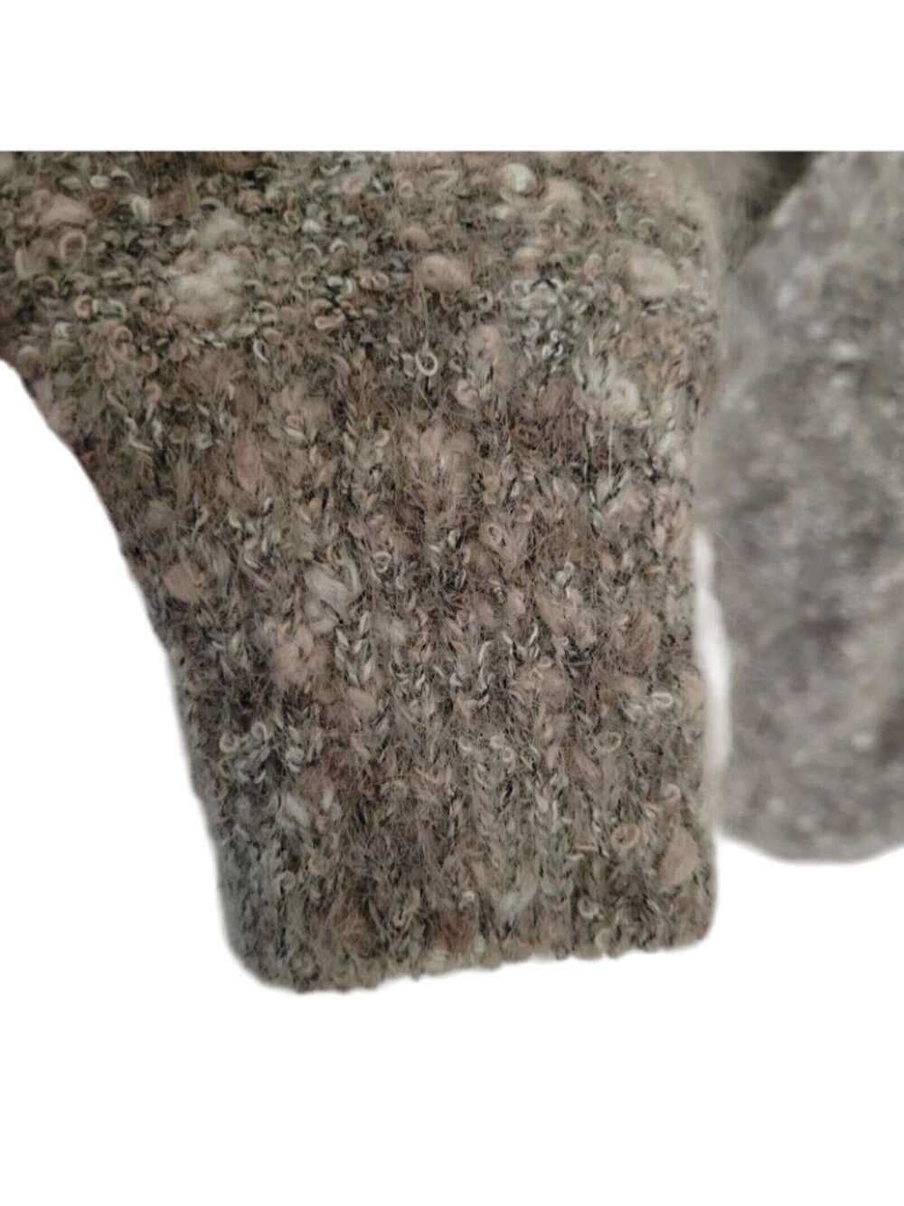 Princeton Club Mohair Cardigan Sweater Womens Size L Knit Long Sleeve Gray Cozy - Picture 6 of 9